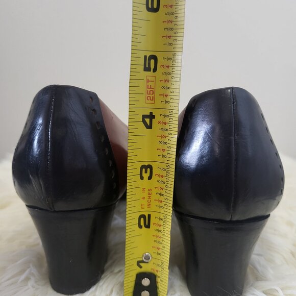 "BRUNO MAGLI "LEATHER, WOMEN'S HEELS (2" Pumps) - BLACK BROWN - Like New - Picture 3 of 14